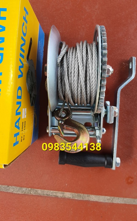 Tời,tời quay tay trọng tải 650 kg, 1400 LBS, có cáp, hàng mới đảm bảo chất lượng,