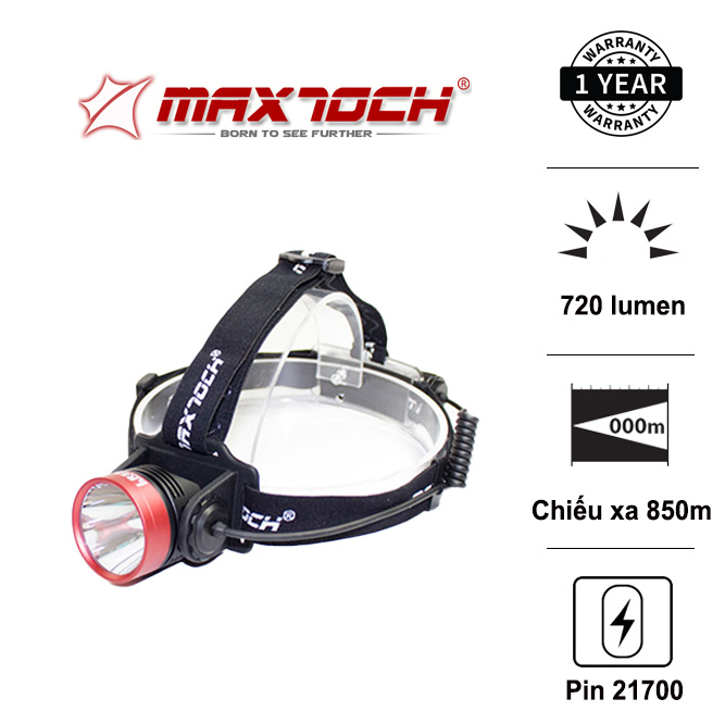 Đèn pin đội đầu maxtoch eagle lr552 độ sáng 720 lumen chiếu xa 850m