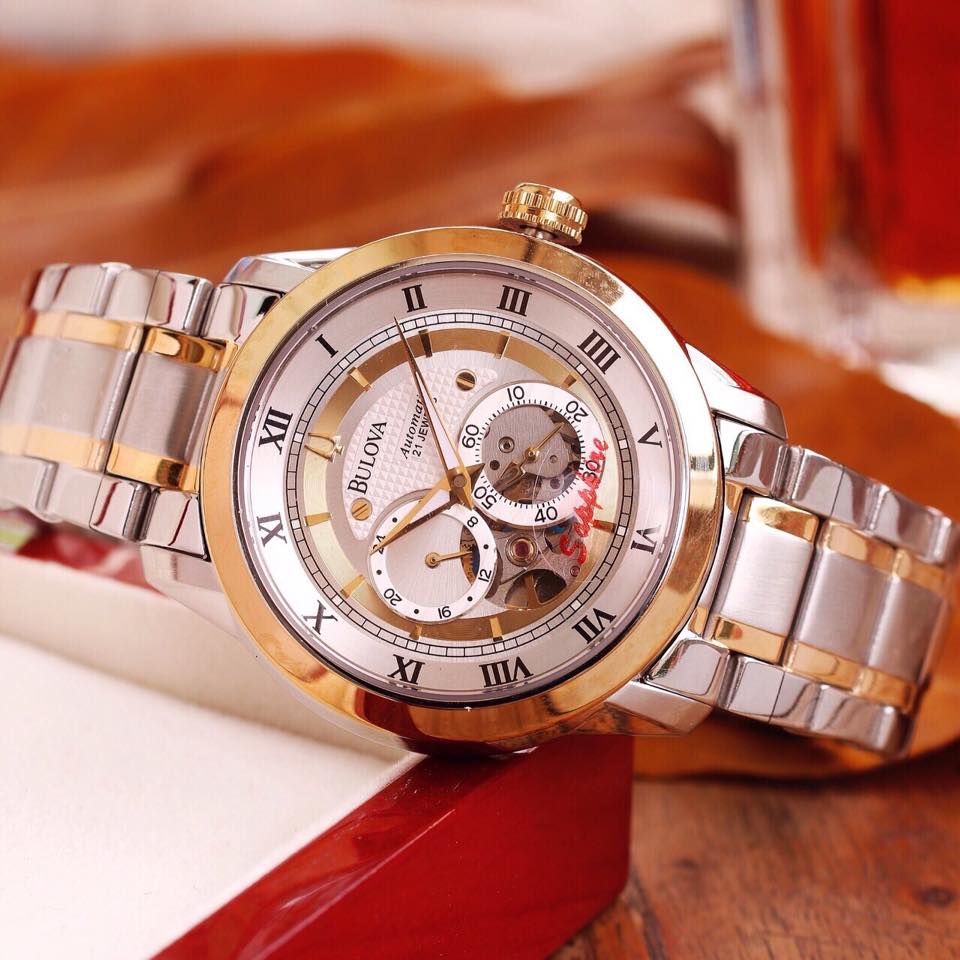 Đồng Hồ Nam Bulova Saphire Automatic Cao cấp Dây Kim Loại + Thẻ Bảo Hành