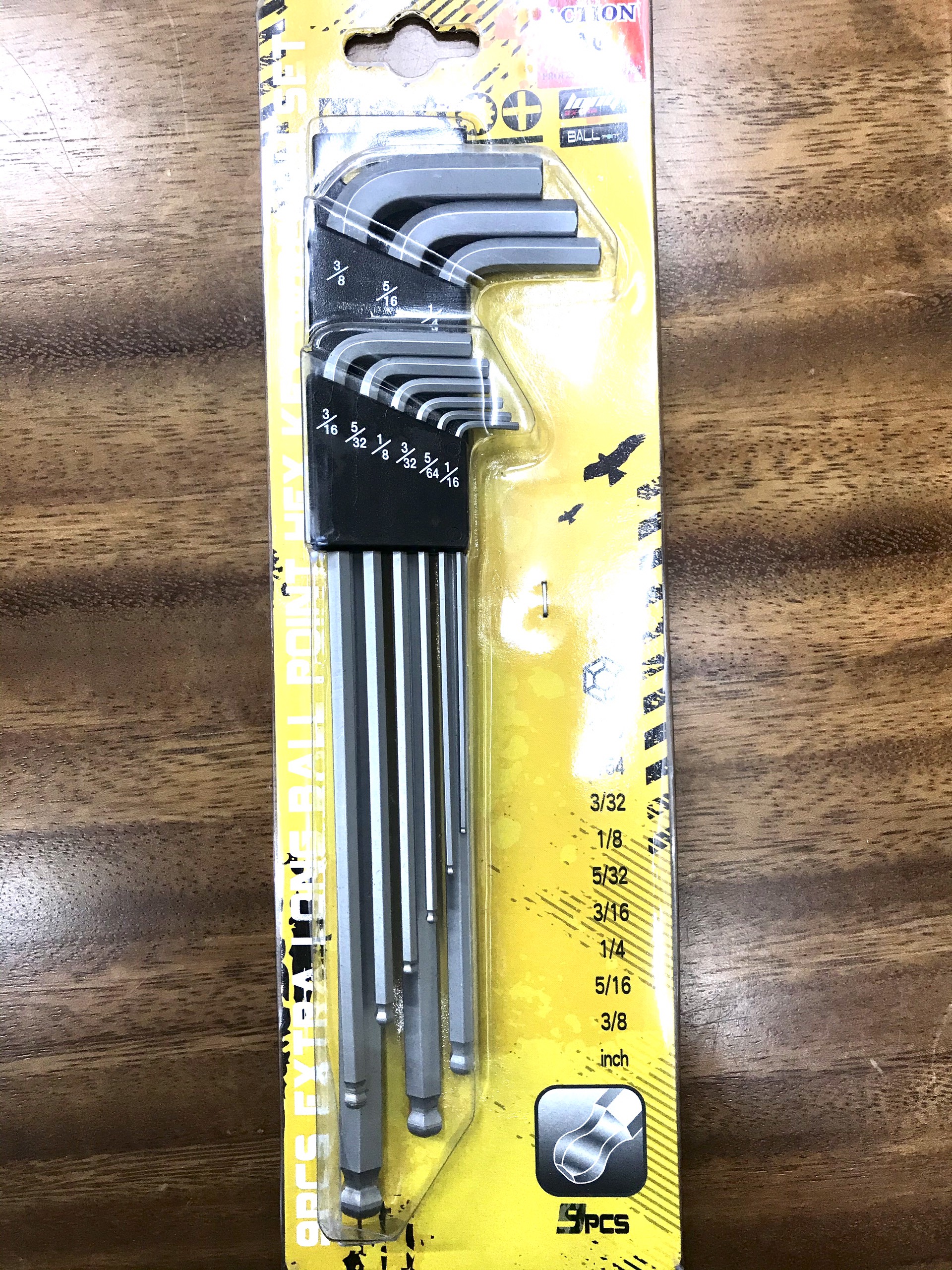 Bộ lục giác 9PCS hệ inch ACTION
