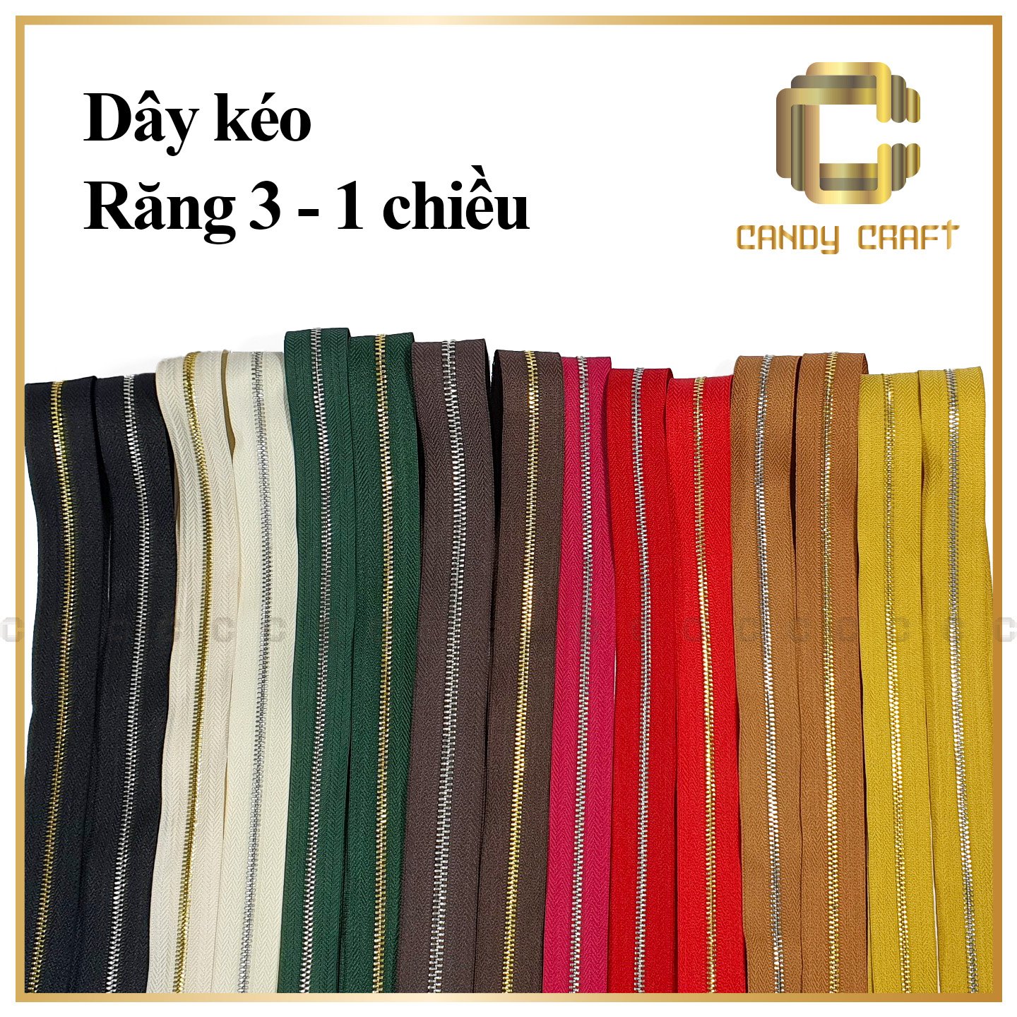 [HCM]Dây kéo 1 chiều răng 3 (không kèm đầu khóa) - phụ kiện làm túi xách