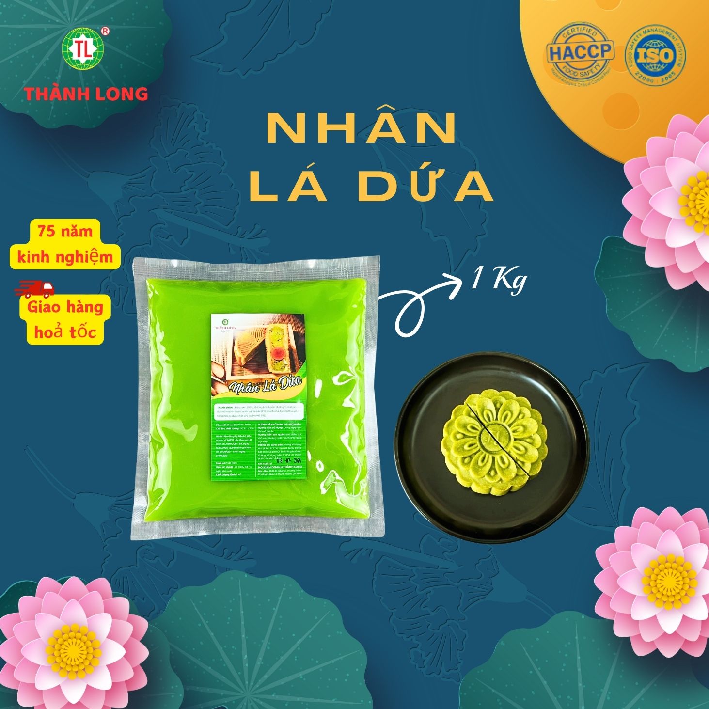 [HOẢ TỐC] Nhân Bánh Chay/ Mặn/ Ngọt Sên Sẵn 1Kg -  Nguyên Liệu Làm Bánh Trung Thu/ Pía  - Thành Long