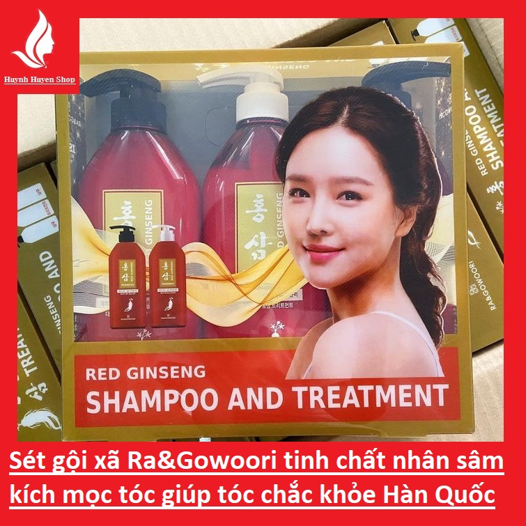 [HCM][chính hãng giá sỉ] Set 3 chai gội xã  Ra&Gowoori giảm gãy rụng Red Ginseng Shampoo Treatment