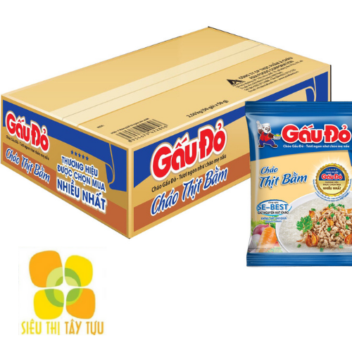 Cháo gấu đỏ thịt bằm - gà 50 gói | siêu thị tây tựu