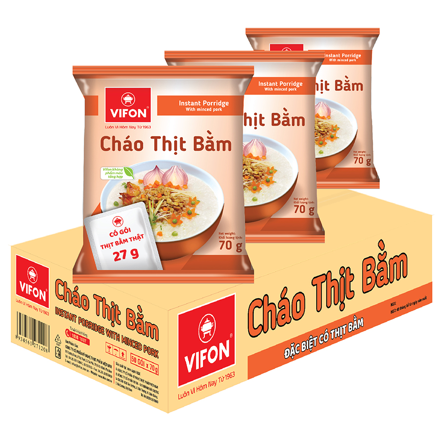 1 thùng cháo vifon thịt bằm