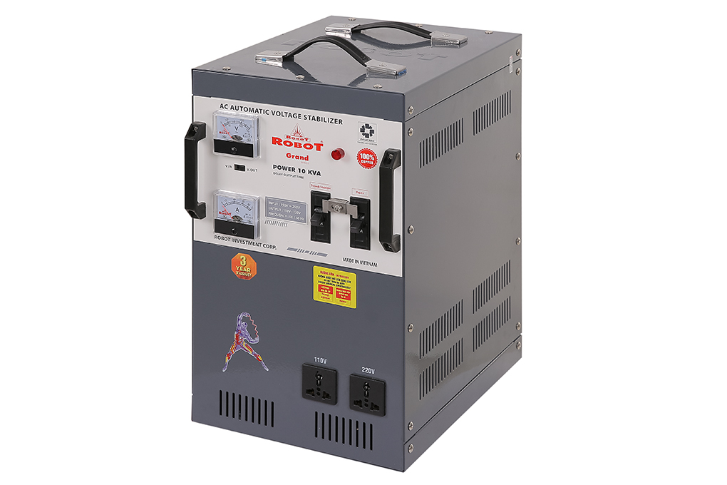 Ổn áp Robot 1 pha 10KVA 150, Bảo Hành 3 Năm, Bảo Đảm An Toàn Cho Các Thiết Bị Trong Nhà
