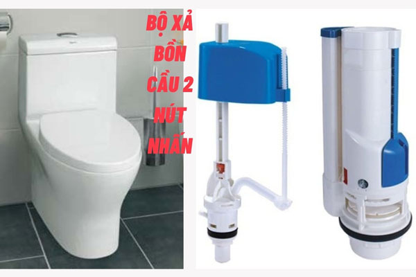 Bộ xả bồn cầu 2 nhấn két rời Hùng Anh VS403 hàng cao cấp