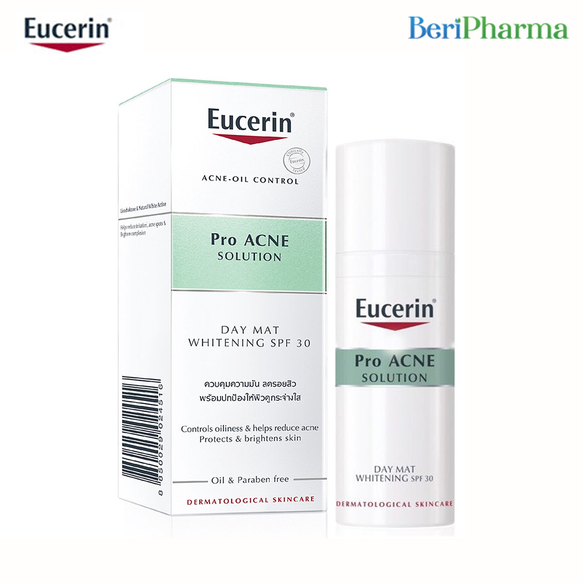[HCM]Eucerin Kem Dưỡng Trắng Da Giảm Mụn Proacne Day Mat Whitening Spf30 50ml