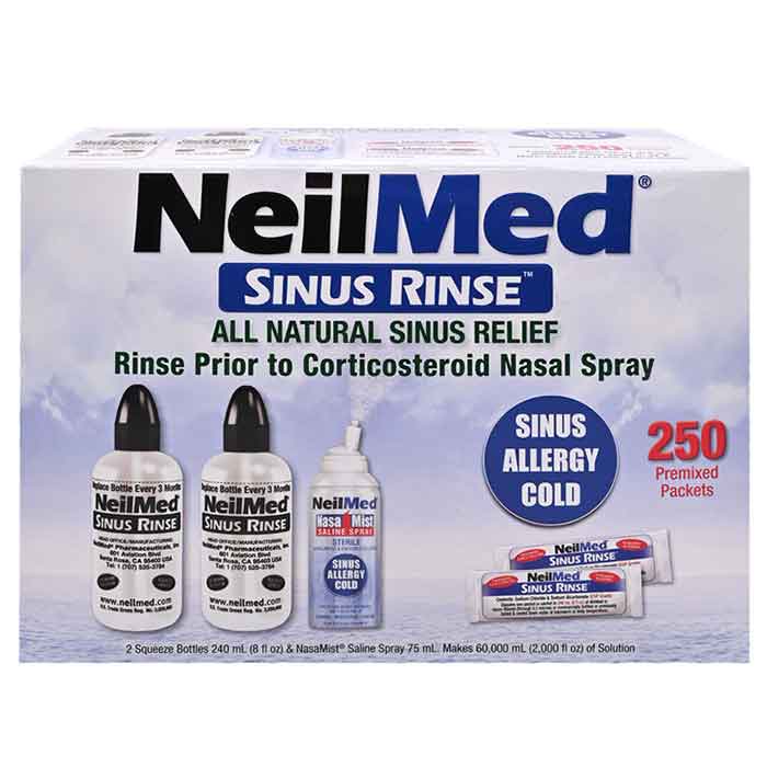 Bình rửa mũi NeilMed Sinus Rinse 250 gói 01 2026 Hộp