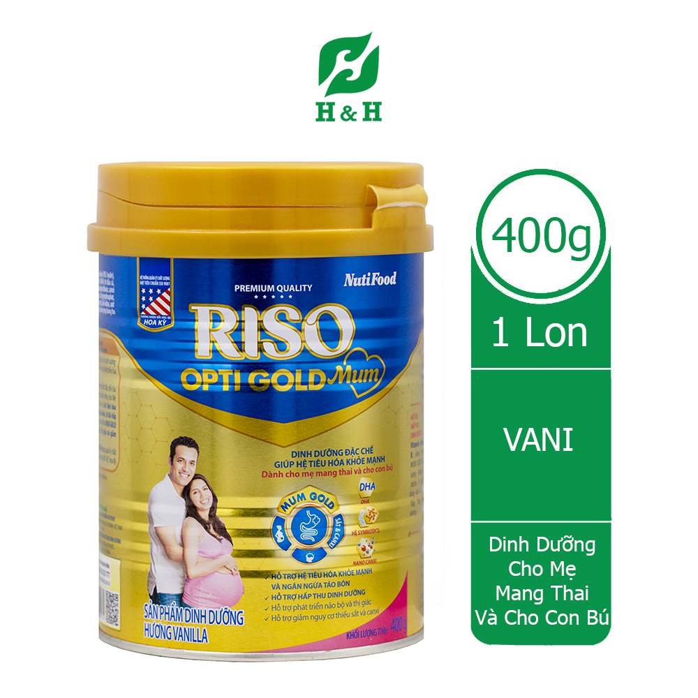 Sữa riso opti gold mum của nutifood dinh dưỡng tối ưu cho mẹ trong quá trình mang thai và cho con bú - 400g