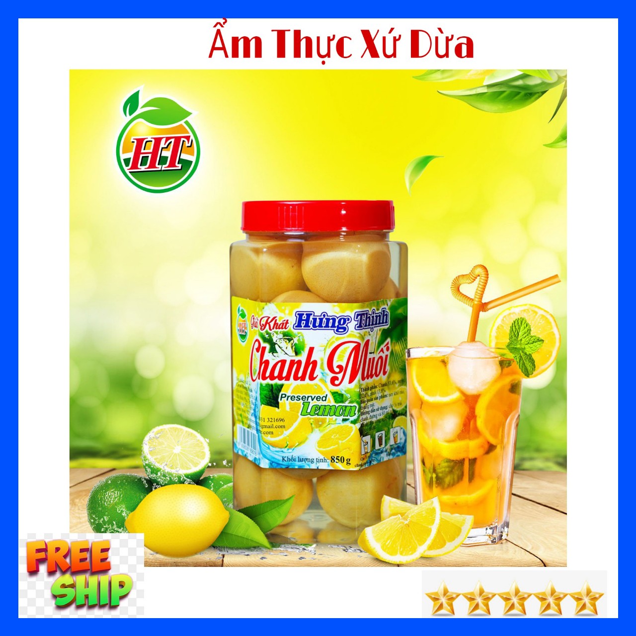 Hủ 830gr chanh muối hưng thịnh bến tre