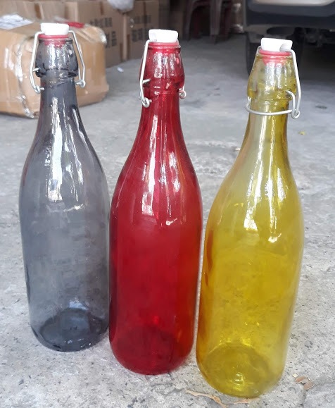 Chai thủy tinh nắp gài 1 Lít