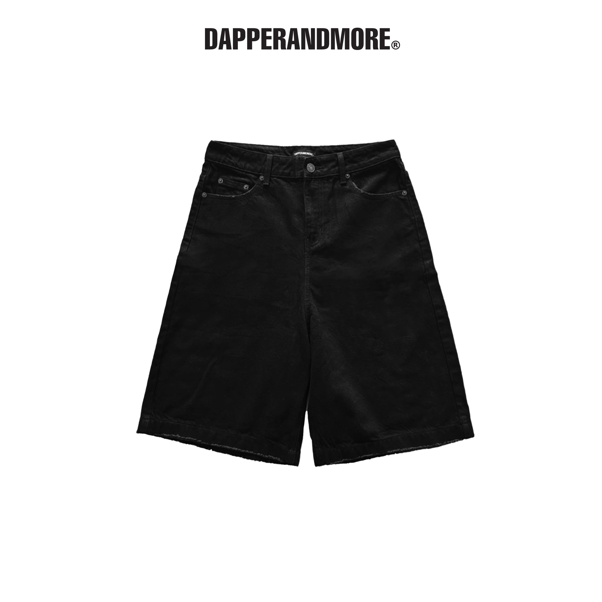 Nhập LAZFASHION88 giảm 20% đơn 149k - Quần Short Jeans DAPPERANDMORE Washed Denim Form Lửng - Solid Black