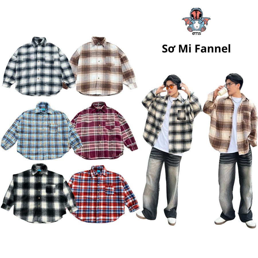 Áo sơ mi local brand Otis Club - sơ mi flannel caro