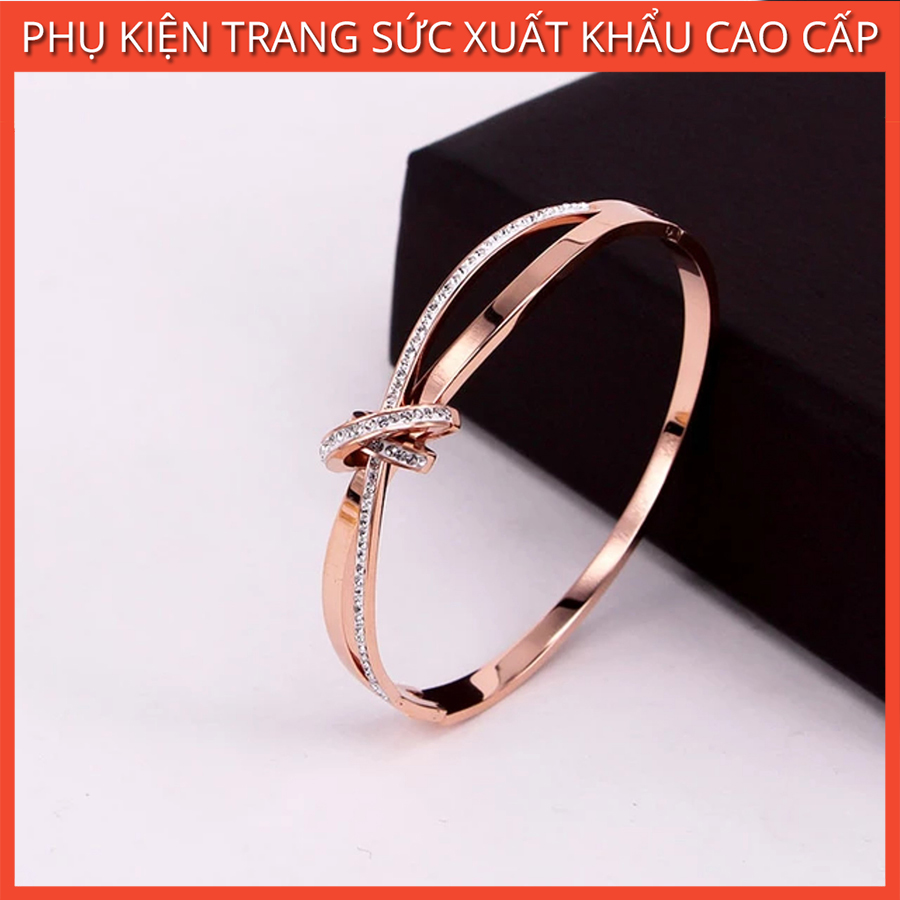 Vòng tay nữ, lắc tay titan mẫu nơ cá tính