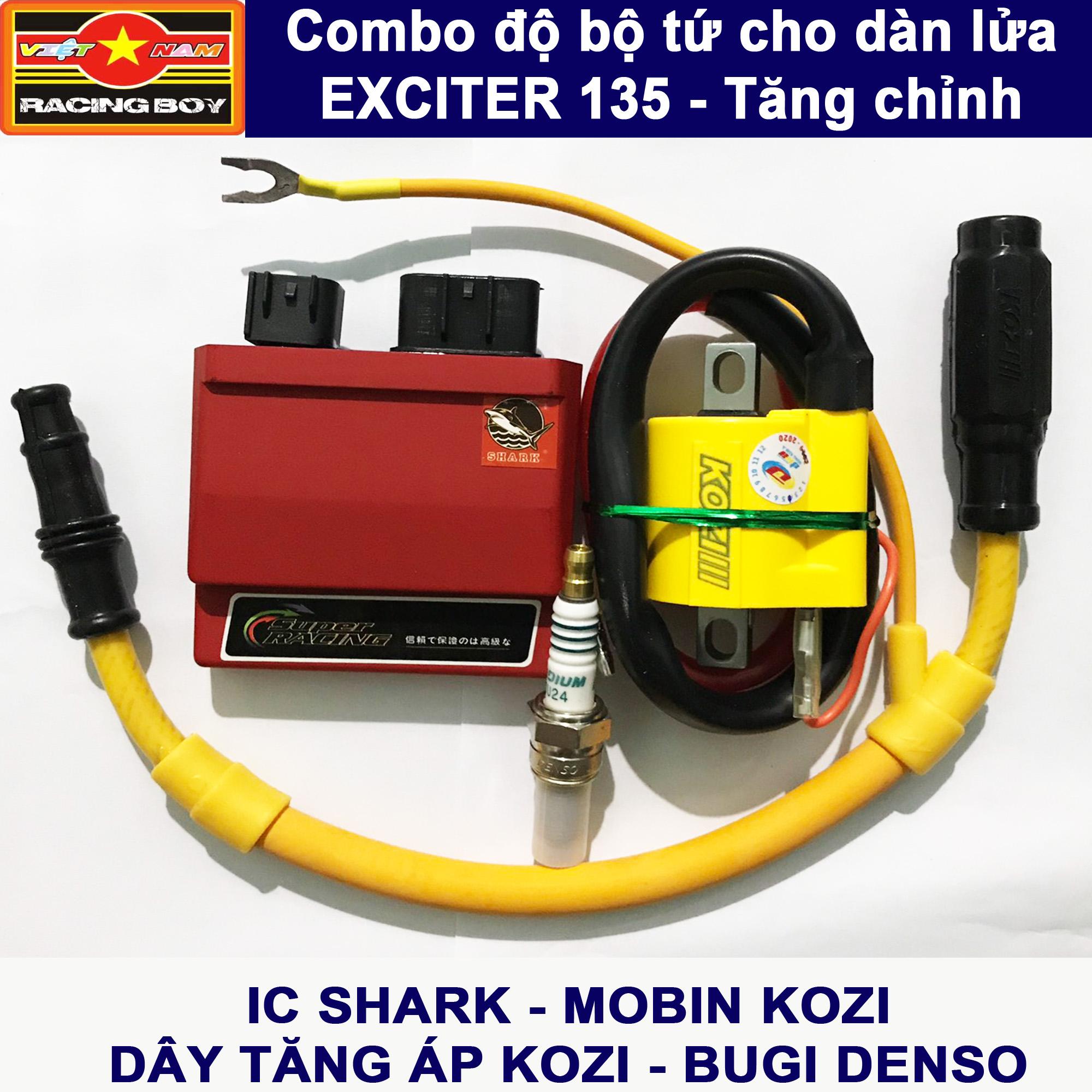 Combo mở tua cho Exciter 135 - Có Tăng Chỉnh IC mở tua Shark Malaysia