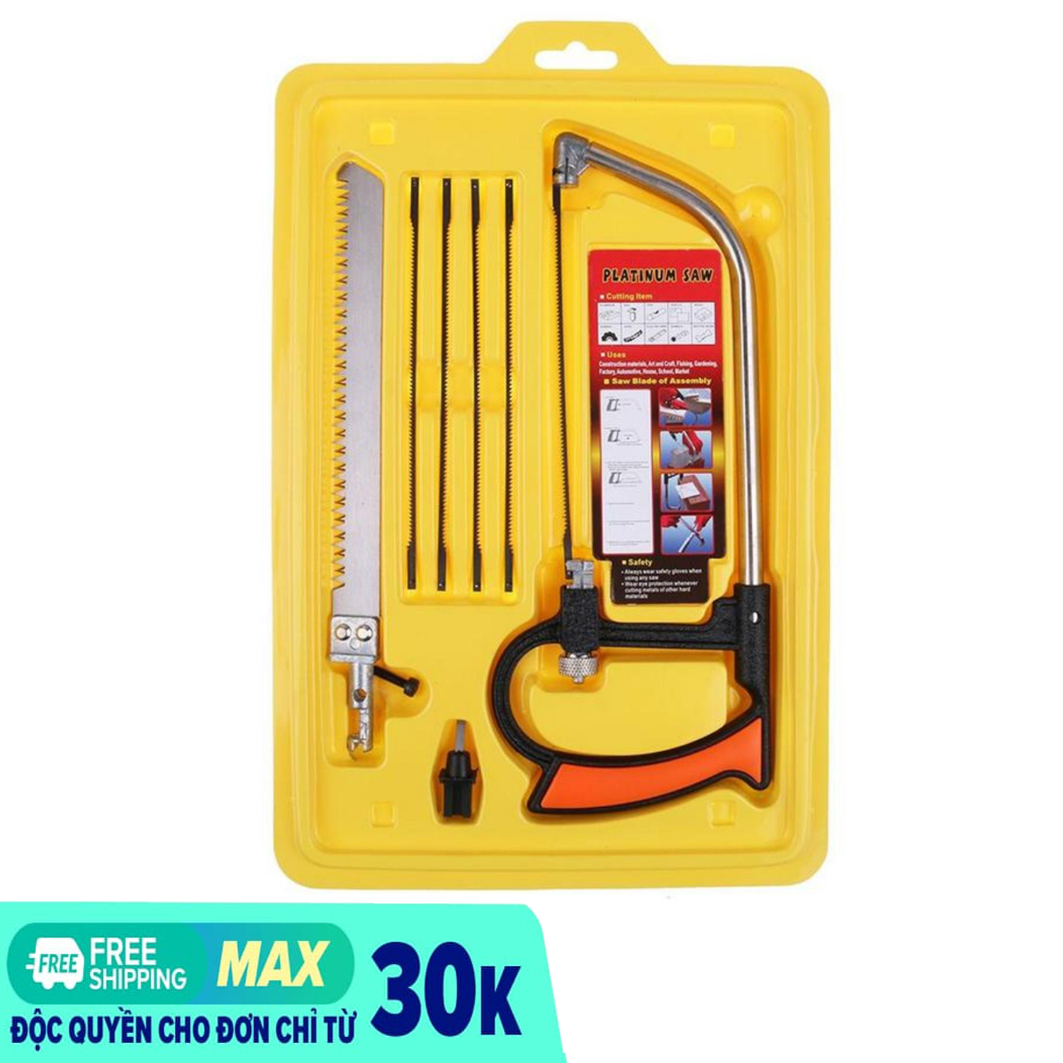 Bộ cưa cầm tay đa năng giá tốt -Bộ cưa cầm tay mini, Bộ cưa 6 món đa năng - Cưa tay mini, Cưa lọng cầm tay - Cưa đa năng (Vàng)