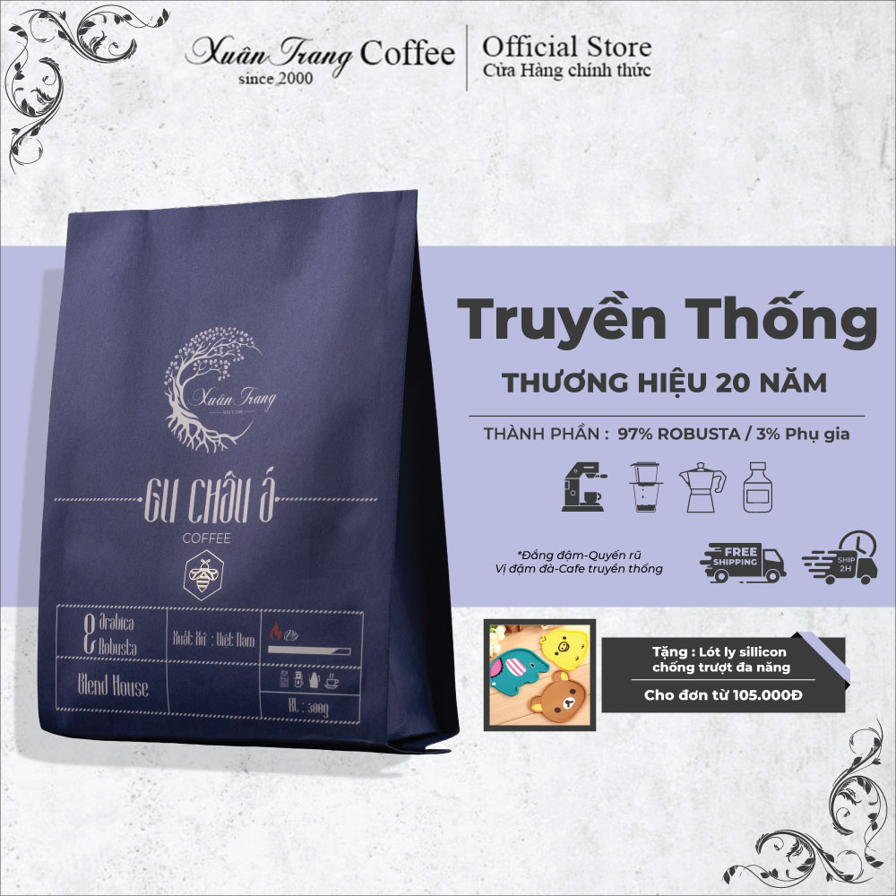 Cà Phê Truyền Thống Xuân Trang - Cafe Việt Nguyên Chất, Đậm Vị Quyến Rủ, Cafe Pha Phin - Pha Máy