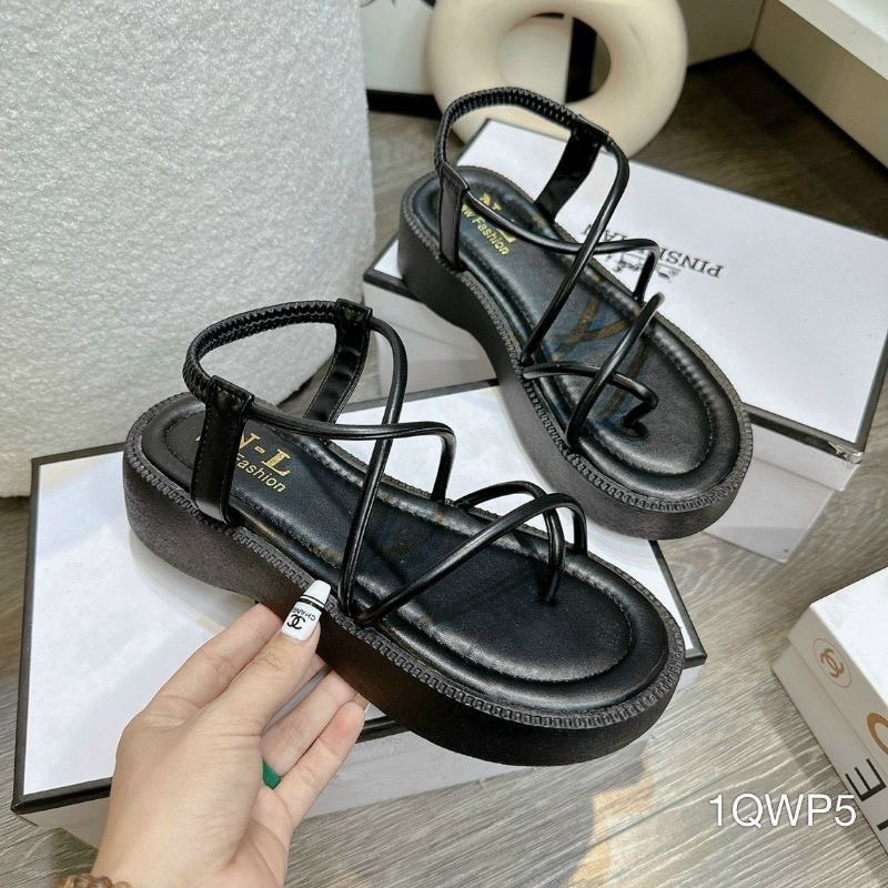 Giày Sandal học sinh nữ dây chéo đế xuồng BH