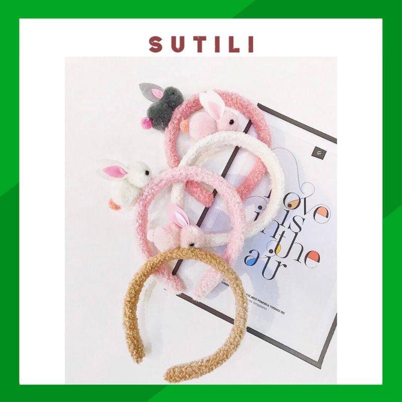 Bờm cài tóc thỏ bông siu iu Sulico