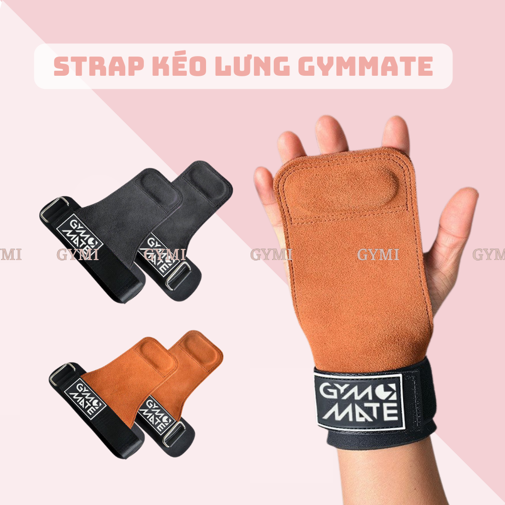 Găng Tay Tập Gym GYMMATE Dây kéo lưng Lifting Strap Đa Năng Hỗ Trợ Tập Gym Deadlift Lên Xà
