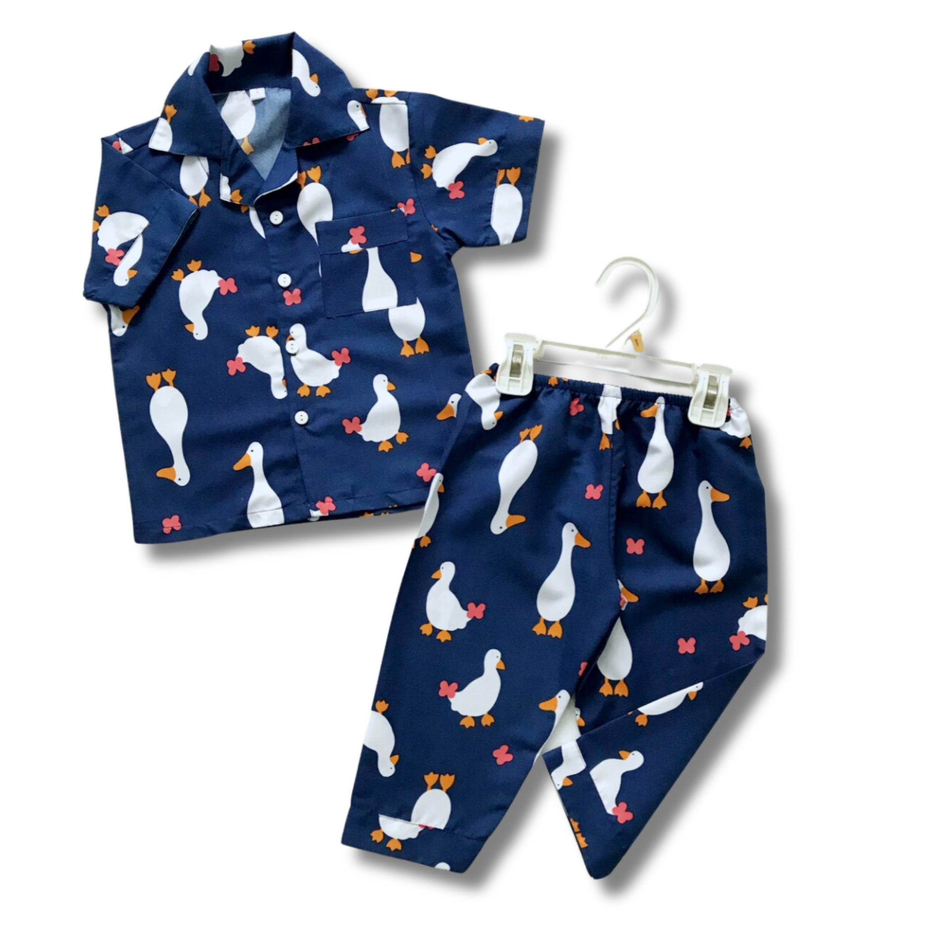 Pijama tay ngắn cho bé trai bé gái mặc ngủ mặc ở nhà vải kate thái mịn đẹp không nhăn nhàu hình Thú ngộ nghĩnh size 10-40kg cho bé 1-9 tuổi