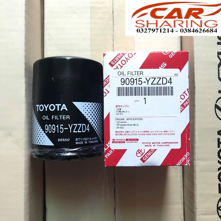 Lọc nhớt toyota innova, hilux, fortuner, mã 90915-yzzd4