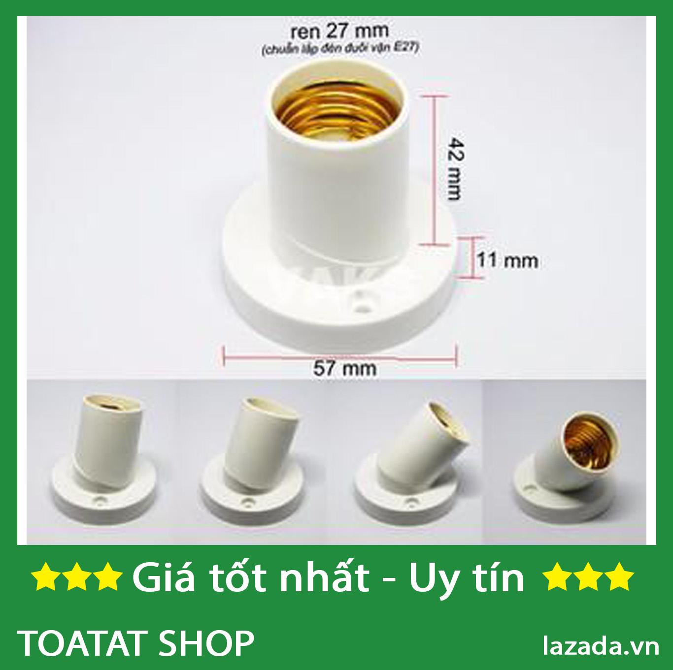 Bộ 10 chuôi đèn E27 gắn tường - 2 chế độ