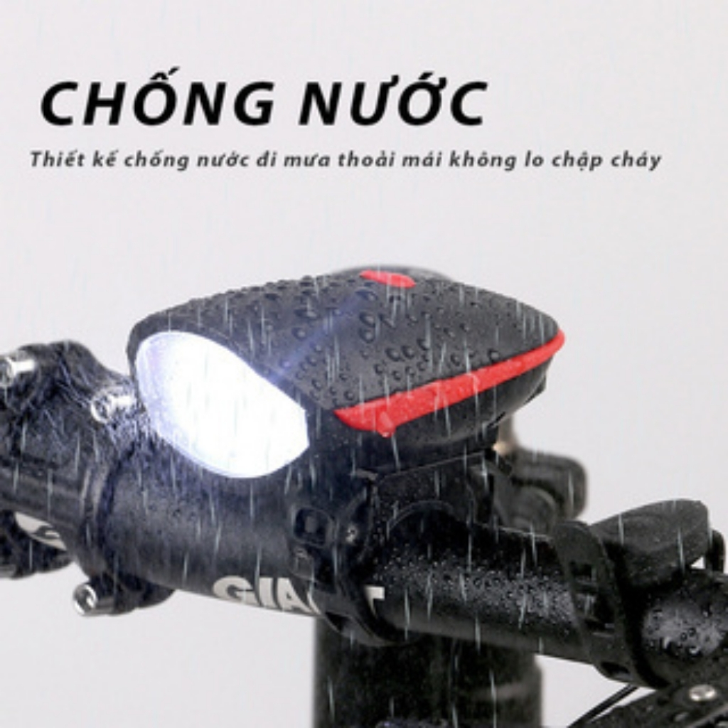 Đèn led sạc usb gắn xe đạp tiện dụng chống mưa