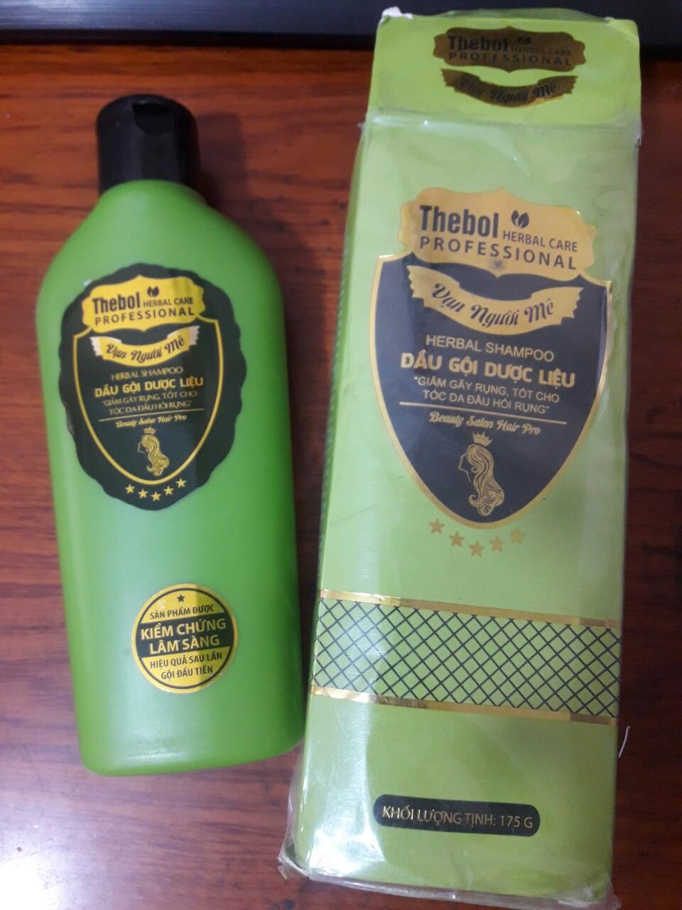 Combo 2 chai dầu gội dược liệu sạch thebol chuyên trị gàu, rụng tóc