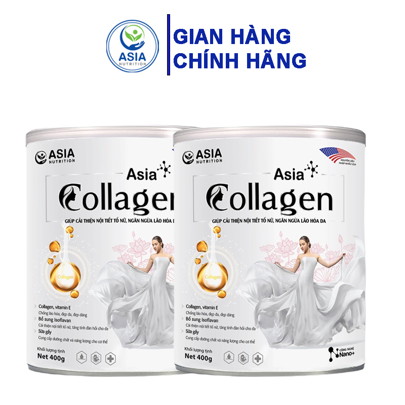 Combo 2 hộp sữa dinh dưỡng Asia Collagen 400g giúp cải thiện nội tiết tố