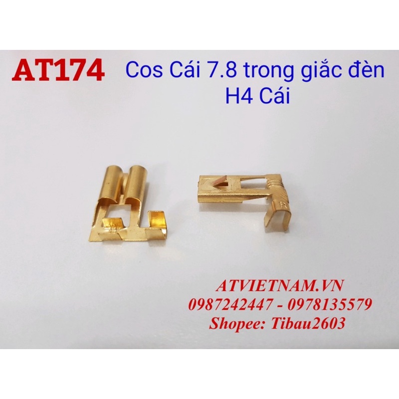Cos cái 7.8 trong giắc chuôi đèn chân H4 đầu cái - AT174 ( bịch 50 cái)