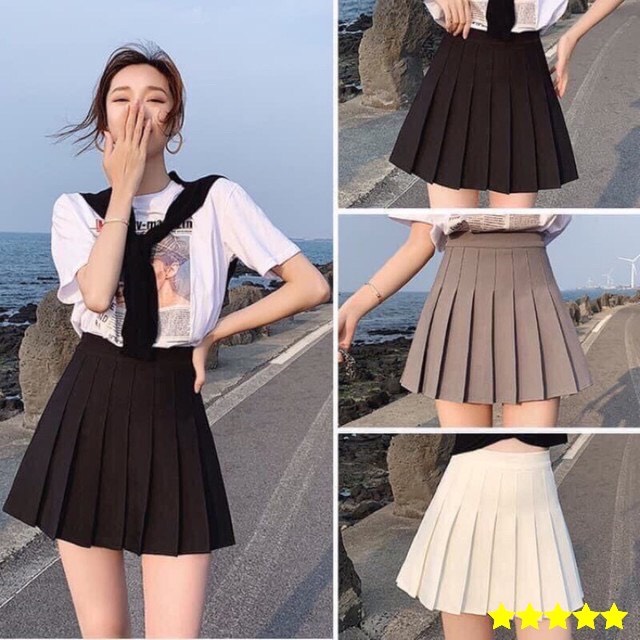 Chân váy xòe tennis xếp ly to