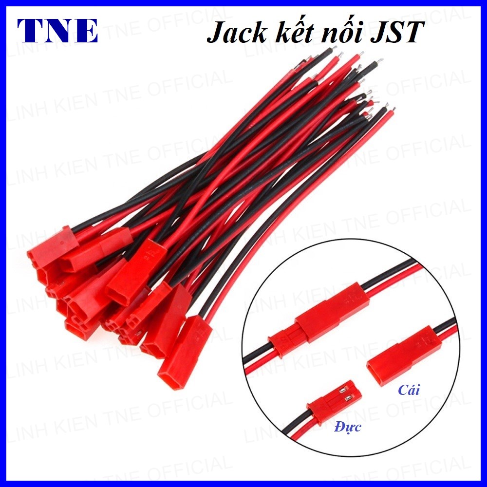 Cặp jack kết nối jst-2p 2 pin 20cm
