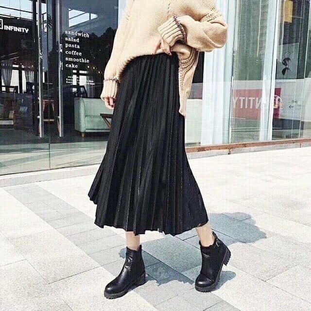 Chân váy xếp li hàn basic