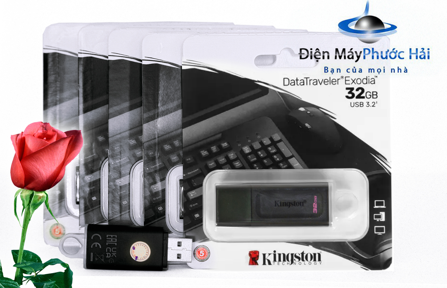 Bộ 5 usb đám cưới 3.2 32 gb kingston