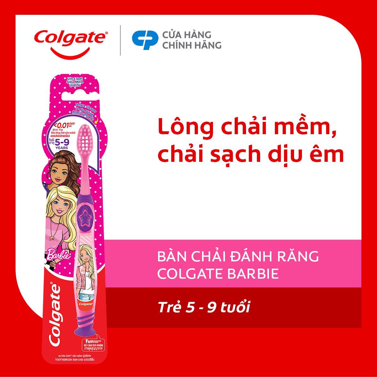 Bàn chải đánh răng Colgate họa tiết dành cho trẻ