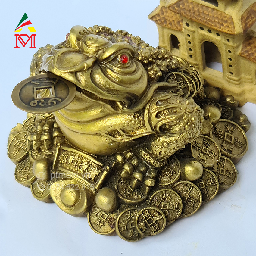Thiềm Thừ Tài Lộc Đồng Vàng - Cóc Vàng Ba Chân
