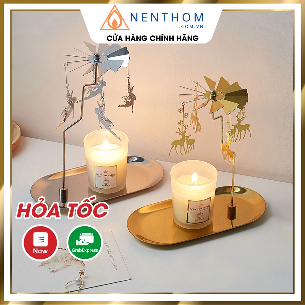 Chong chóng xoay + khay đựng nến thơm cao cấp - ck01