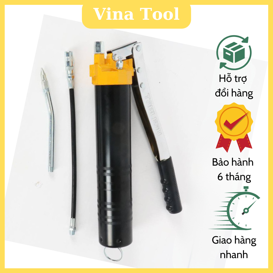 Bơm mỡ bằng tay 2 xi lanh tặng kèm 2 vòi bơm , bơm mỡ bò bằng tay