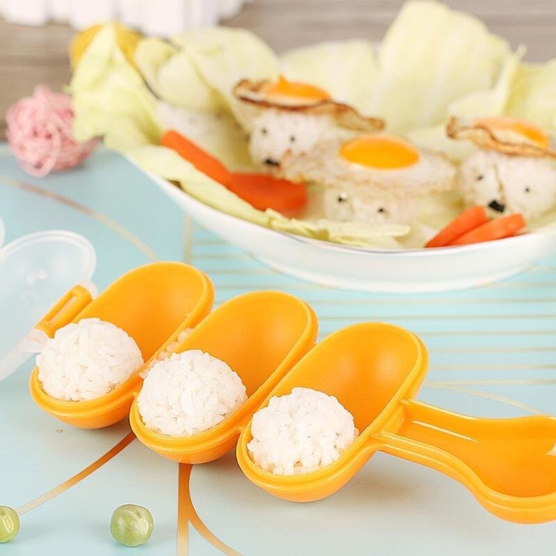 Khuôn lắc cơm viên cho bé - tặng kèm muôi xới cơm