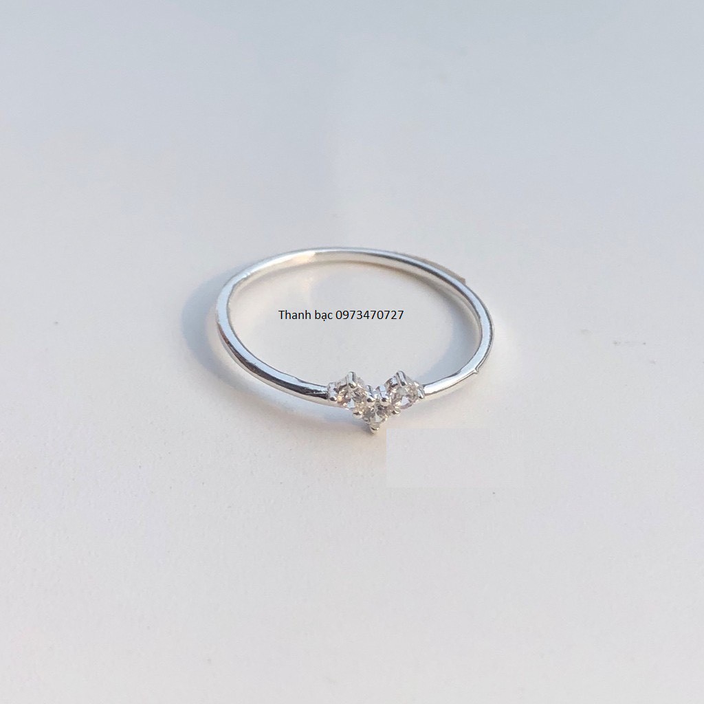 Nhẫn nữ bạc ta nhỏ xinh cho nữ đeo mãi k chán