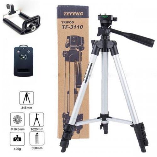 Giá Đỡ Điện Thoại Chụp Ảnh - Quay Phim - Livestream 3 Chân Tripod 3110A Kèm Remote Điều Khiển