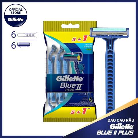 Dao cạo râu cán xanh gillette blue ii plus blue ii plus