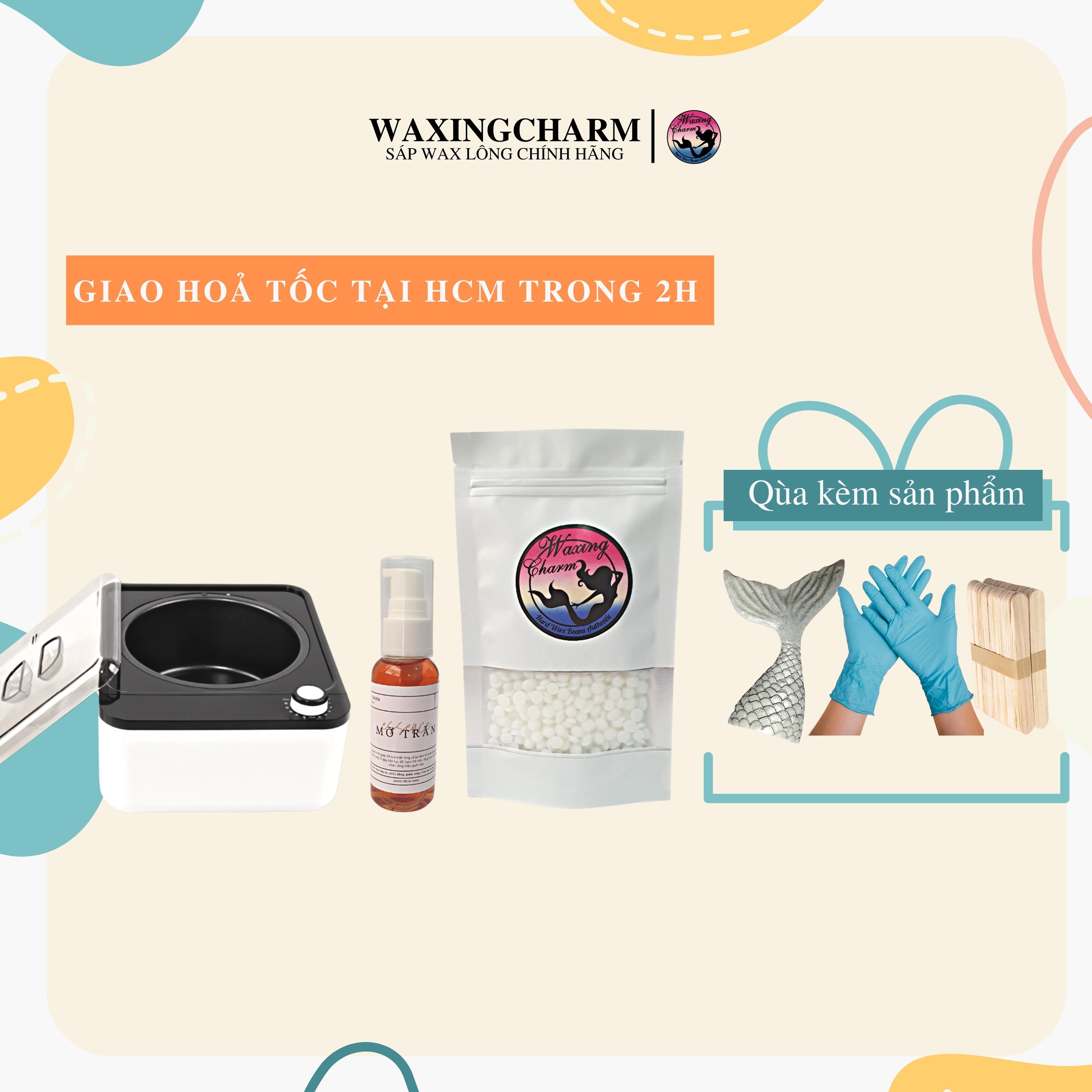 Combo Máy Nấu Sáp Chống Dính 100gr Sáp Wax Lông Dành Cho Nách, Body, Bikini và 50ml Mỡ Trăn Giúp Tẩy Lông Triệt Lông