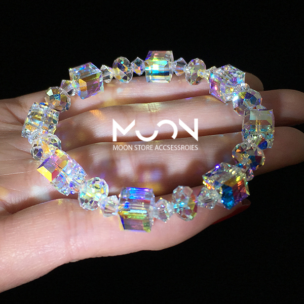 [HCM]Vòng Tay Pha Lê Swarovski Cao Cấp Lấp Lánh Phụ Kiện Trang Sức DIY Handmade - Moon Store Acc