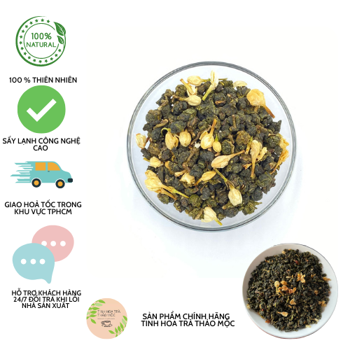 Trà ô long thượng hàng nụ nhài 100 gram _tinhhoathaomoc