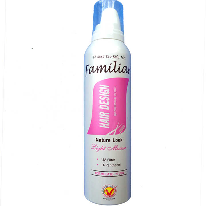 Mousse mềm tạo kiểu tóc, giúp bạn giữ nếp tóc theo ý muốn Familiar - 250 ml