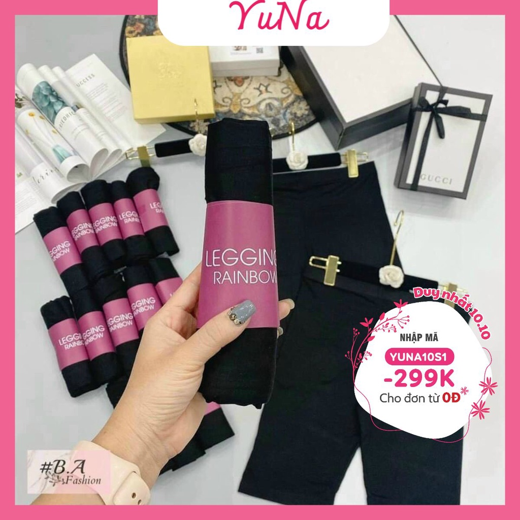 Quần legging ngố Maika nâng mông co dãn 4 chiều, quần biker lửng nữ phụ kiện thời trang YUNA