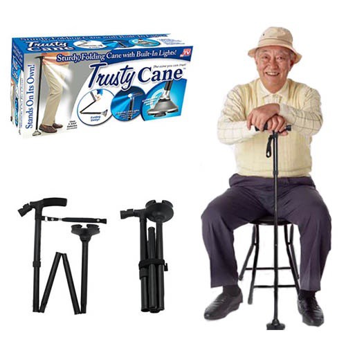 [HCM]Gậy chống trượt cho người già có đèn pin Trusty Cane